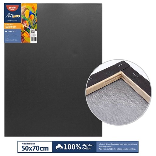 [BCA-5070] LIENZO NEGRO - 50x70CM