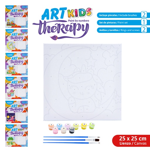 [CA-23134] LIENZO DE ARTE PARA NIÑOS (PINTAR POR NUMEROS) - 25x25CM