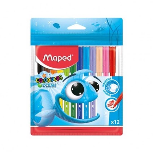 [845720] ROTULADORES COLOR PEPS OCEAN x12PZS