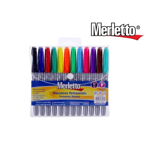 [780-7552020] MARCADORES MERLETTO PERMANENTES X12