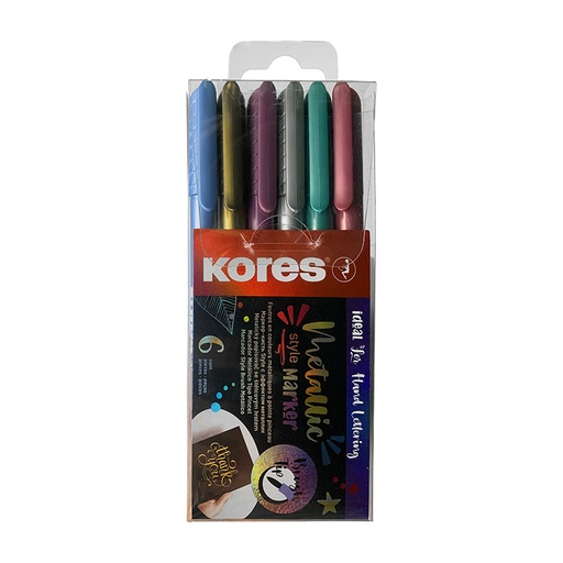 [21461.01] MARCADORES STYLE P/LETTERING METALICOS X6