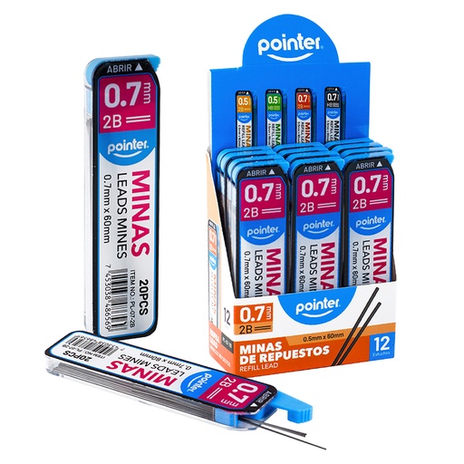 [PL-07-2B] MINAS DE REPUESTO 2B 0.7MM