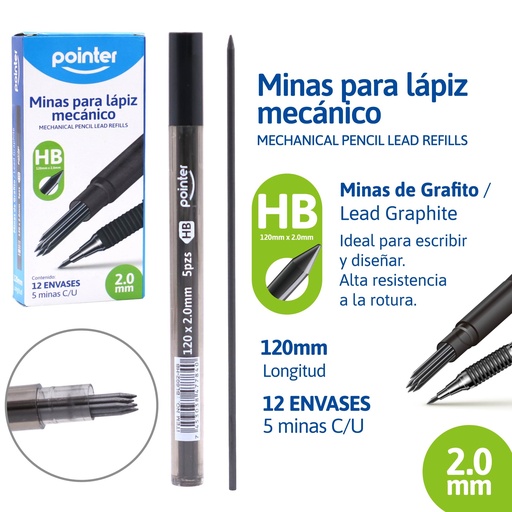 [BL-602-HB] MINAS PARA LAPIZ MECANICO 2.0