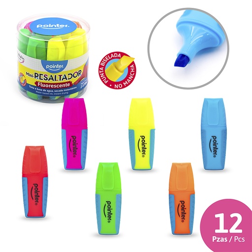 [FMK-22146-12] MINI RESALTADORES FLOURESCENTES x12 PZAS