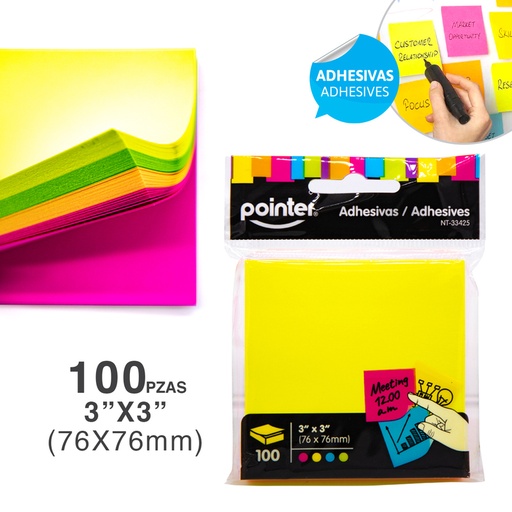 [NT-33425] NOTAS ADHESIVAS 3" x 3"