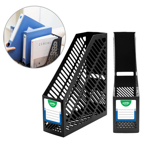 [8640-BK] ORGANIZADOR PLASTICO DE OFICINA (REVISTERO)
