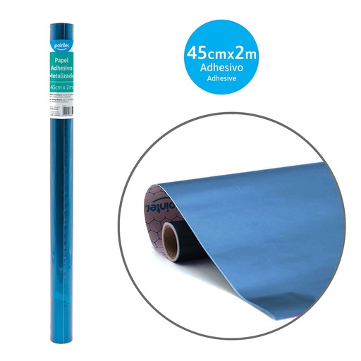 [PA-45200-BU] PAPEL CONTAC METALIZADO AZUL - 45Cm x 2Mts