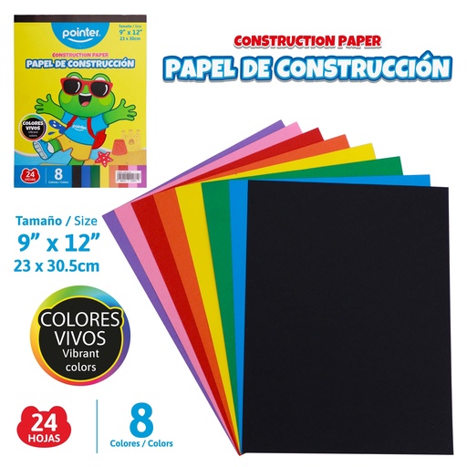 [PC-912-24] PAPEL DE CONSTRUCCION x 24 HOJAS