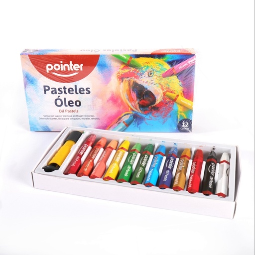 [PT-1612] CRAYONES PASTELES OLEO x12 COLORES