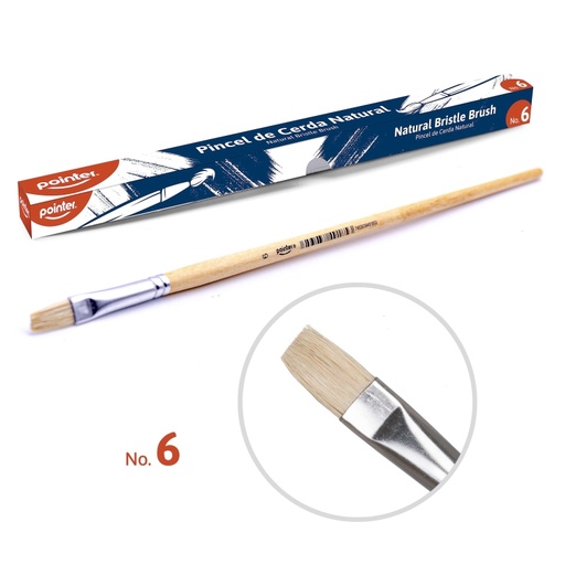 [A579P-6] PINCEL DE CERDA NATURAL N6