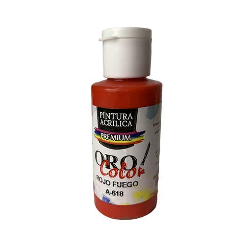 [A-618-60] PINTURA ACRILICA PREMIUM ROJO FUEGO 60CM