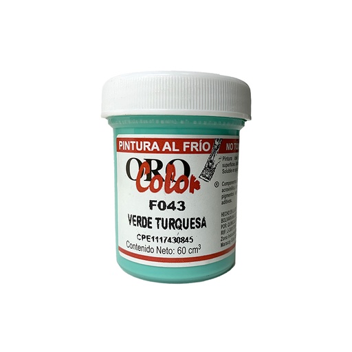 [F043] PINTURA AL FRIO VERDE TURQUESA 60ML 