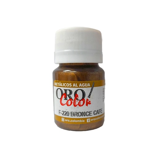 [F220] PINTURA METALICO PREMIUM BRONCE CAFE 30ML