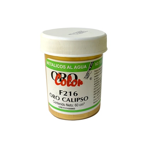 [F216-60] PINTURA METALICOS AL AGUA ORO CALIPSO 60ML