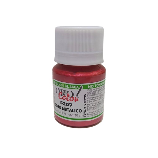 [F207-30] PINTURA METALICOS AL AGUA ROJO 30CM