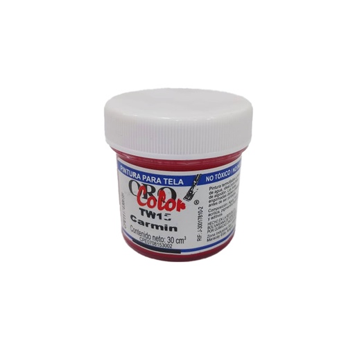 [TW15] PINTURA TEXTIL CARMIN 30CM