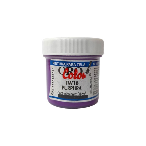 [TW16] PINTURA TEXTIL PURPURA 30ML 