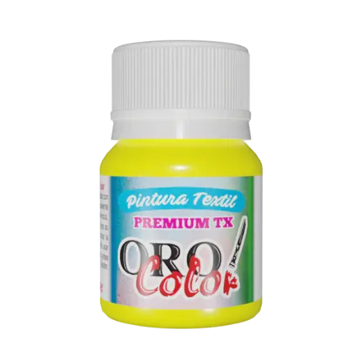 [TX401] PINTURA TEXTIL PREMIUM AMARILLO NEON 30ML