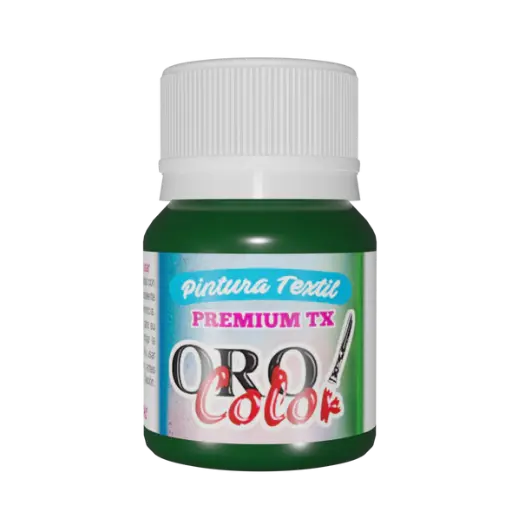 [TX366] PINTURA TEXTIL PREMIUM VERDE BOTELLA 30ML 