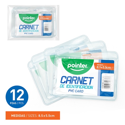 [CD-661] PORTA CARNET HORIZONTAL DE SILICONA (TRANSPARENTE) 8,5x5,5Cm