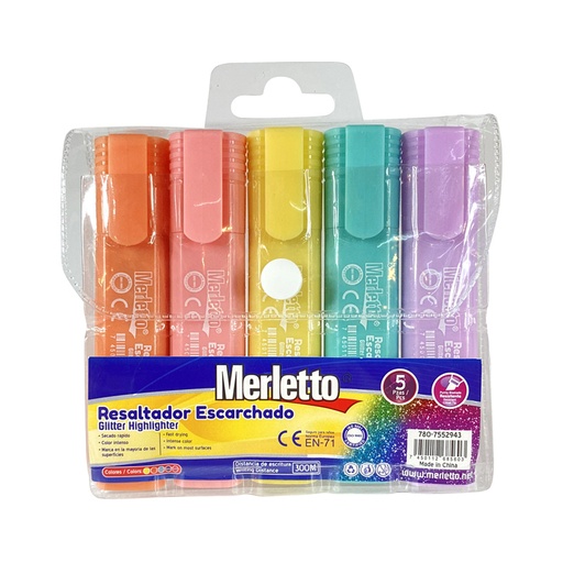 [780-7552943] RESALTADOR ESCARCHADO x5PZAS