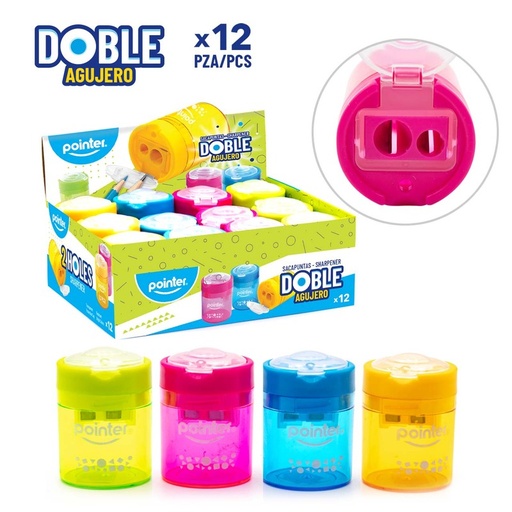 [SH-17504] SACAPUNTAS DOBLE x 12 PZAS.