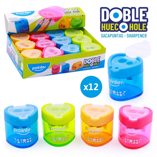 [SH-1632] SACAPUNTAS DOBLE x 12 PZAS.