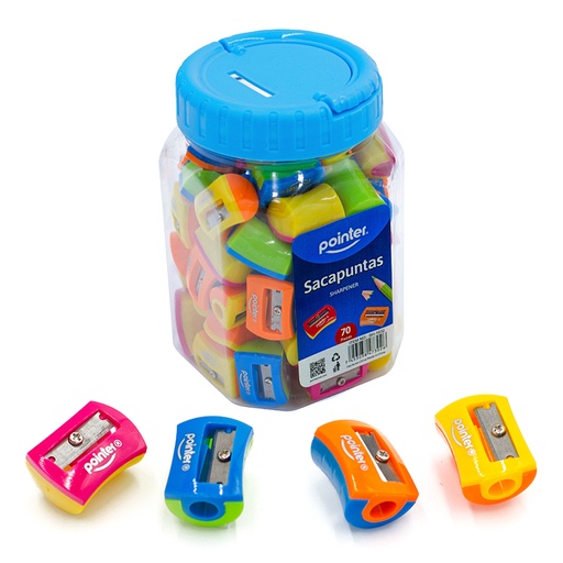 [SH-1932] SACAPUNTAS PLASTICOS - COLORES BRILLANTES