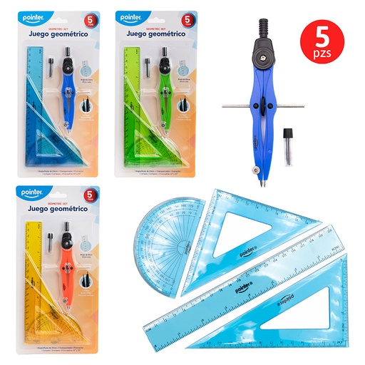 [RU-020C] SET DE JUEGO GEOMETRICO x 5 PZAS.