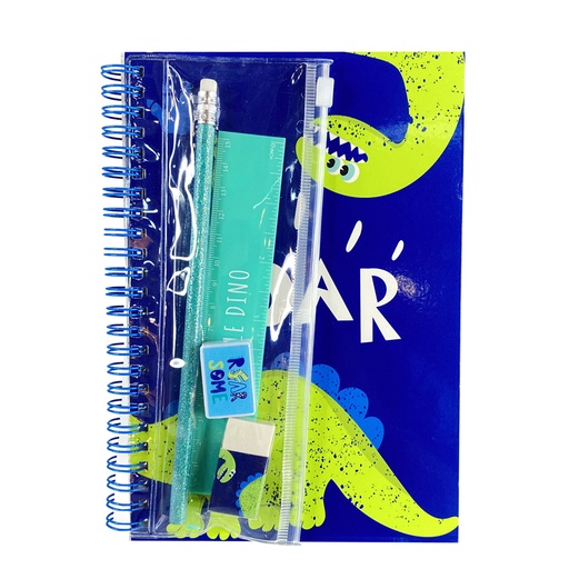 [780-8512963] SET ESCOLAR - LIBRETA DINOSAURIO 