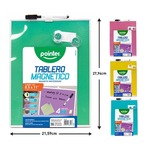 [CWB-8511] TABLERO MAGNETICO 8.5x11 