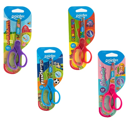 [SC-2325-55] TIJERA ESTAMPADA PUNTA ROMA PARA NIÑOS 5.5"