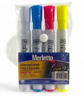 [780-7553881] MARCADOR TIZA LQUIDA 4 COLORES 2.5g