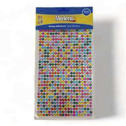 [785-7963986] PEGATINAS DE GEMAS 600pza 0.6cm Colores Surtidos