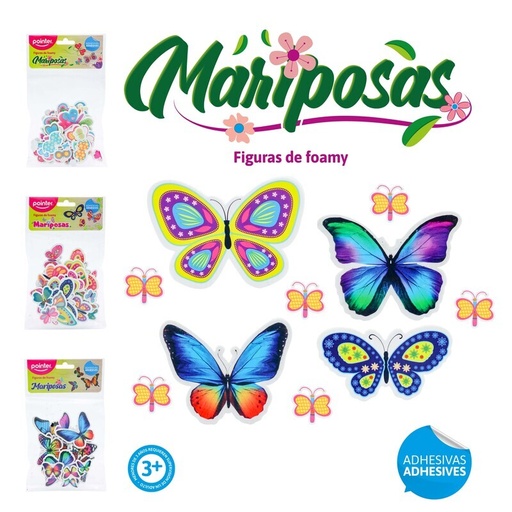 [ANC-23229] FIGURAS DE FOAMY ADHESIVAS (MARIPOSAS)