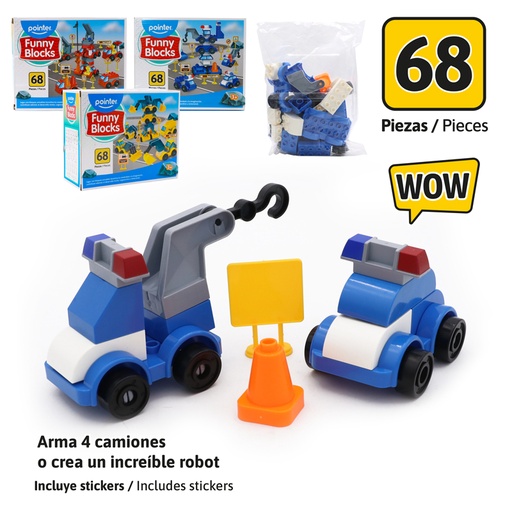 [BLO-23161] BLOQUES PARA ARMAR x 68 PZAS