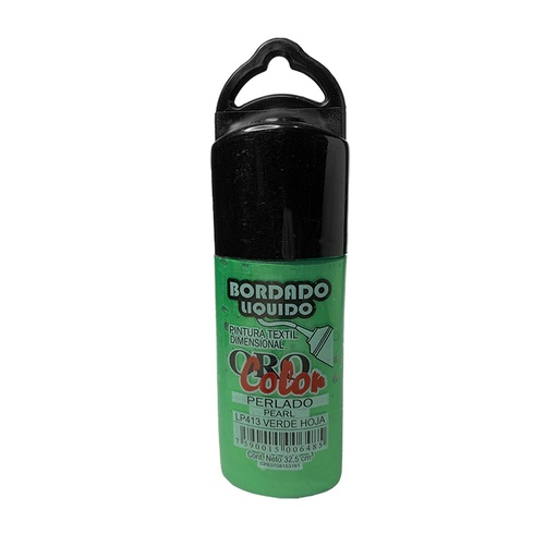 [LP413] BORDADO LIQUIDO METALIZADO VERDE HOJA