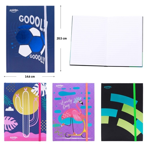 [NB-2438] LIBRETA DE APUNTES A5 CON LIGA - 80 HOJAS BLANCAS