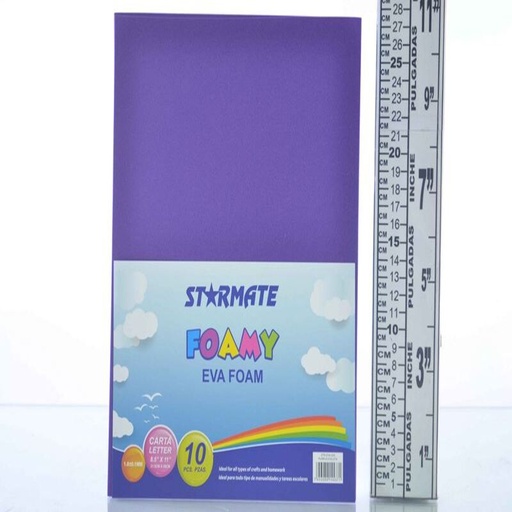 [STR-EVA-025] FOAMI LISO  8.5X11" VIOLETA