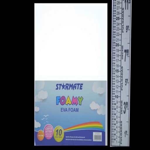 [STR-EVA-030] FOAMI LISO  8.5X11"  BLANCO