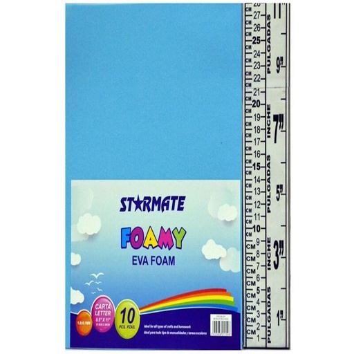 [STR-EVA-079] FOAMI LISO  8.5X11" AZUL CIELO