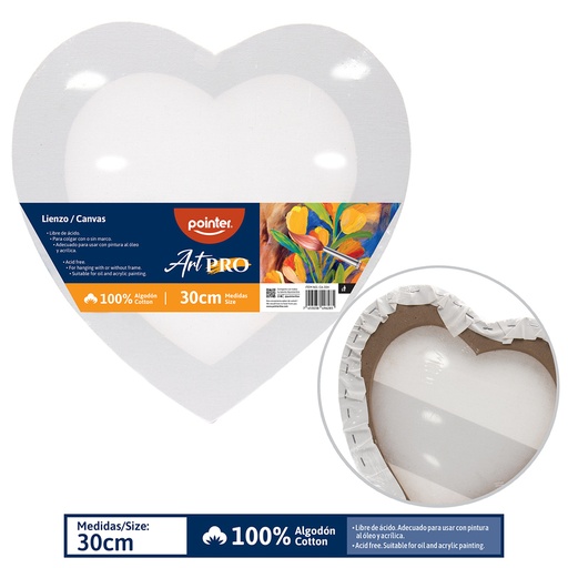 [CA-30H] CANVAS DE CORAZON 