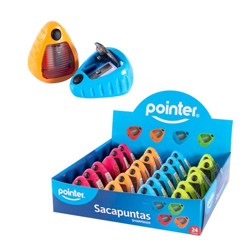 [SH-1926] SACAPUNTAS PLASTICO CON DEPOSITO (PIRAMIDE) 