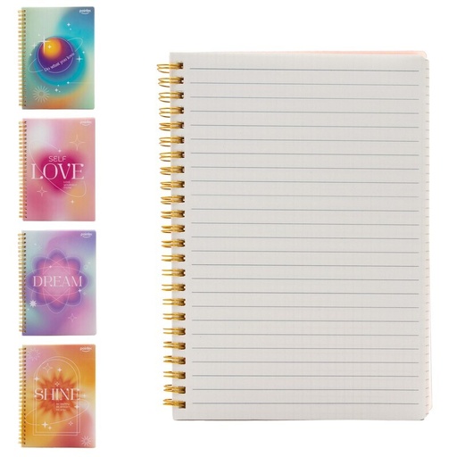 [NB-23233-A5] LIBRETA ESPIRAL A5 (PORTADA ACRILICA) x100 HOJAS AMARILLAS