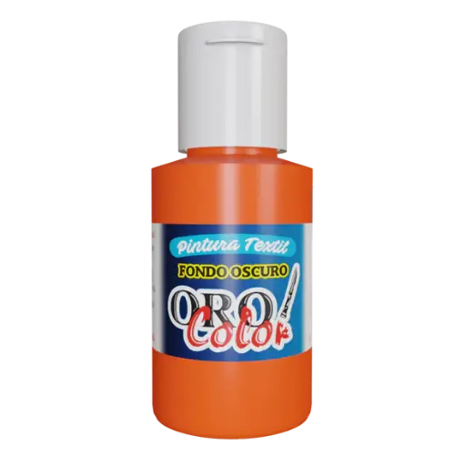 [FO-520] PINTURA TEXTIL FONDO OSCURO NARANJA NEON