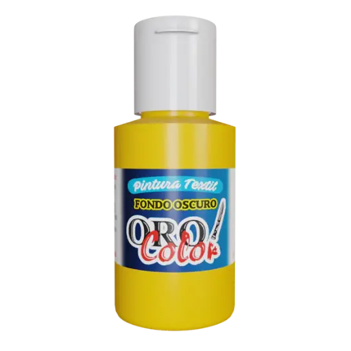 [FO-519] PINTURA TEXTIL FONDO OSCURO AMARRILO NEON 30ML