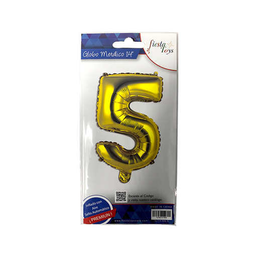 [SL/14-GO-5] GLOBO DORADO 14" N 5 