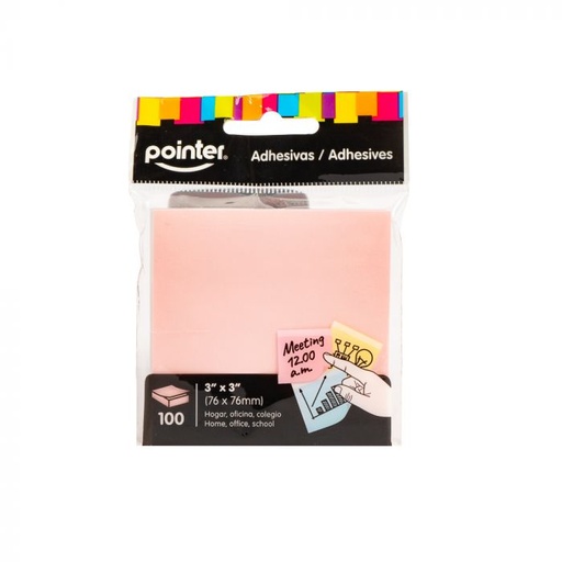 [NT-331100PR] NOTAS ADHESIVAS - 76 x 76MM x100 HOJAS