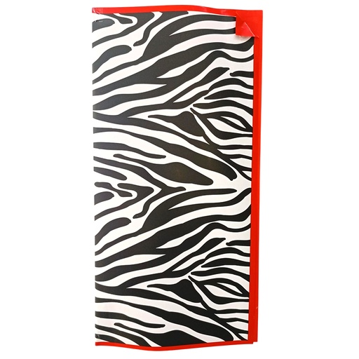[HQ-WR-2802] PAPEL COREANO OUYA BITONO OPACO ANIMAL PRINT - CEBRA/ROJO 58x58CM