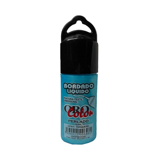[LP411] BORDADO LIQUIDO PERLADO TURQUESA 32,5ML
